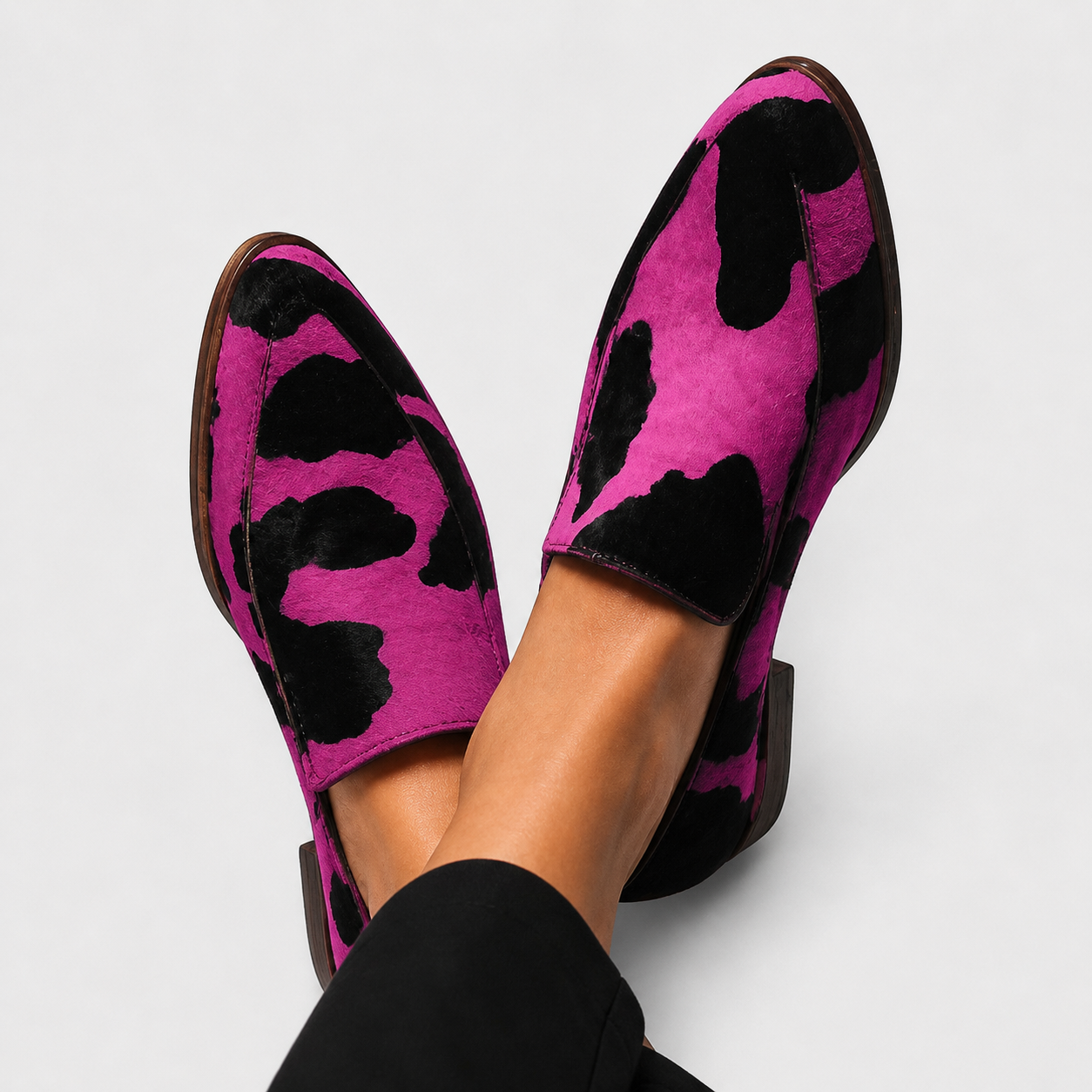 Paloma | Mocassini Con Stampa Bovina