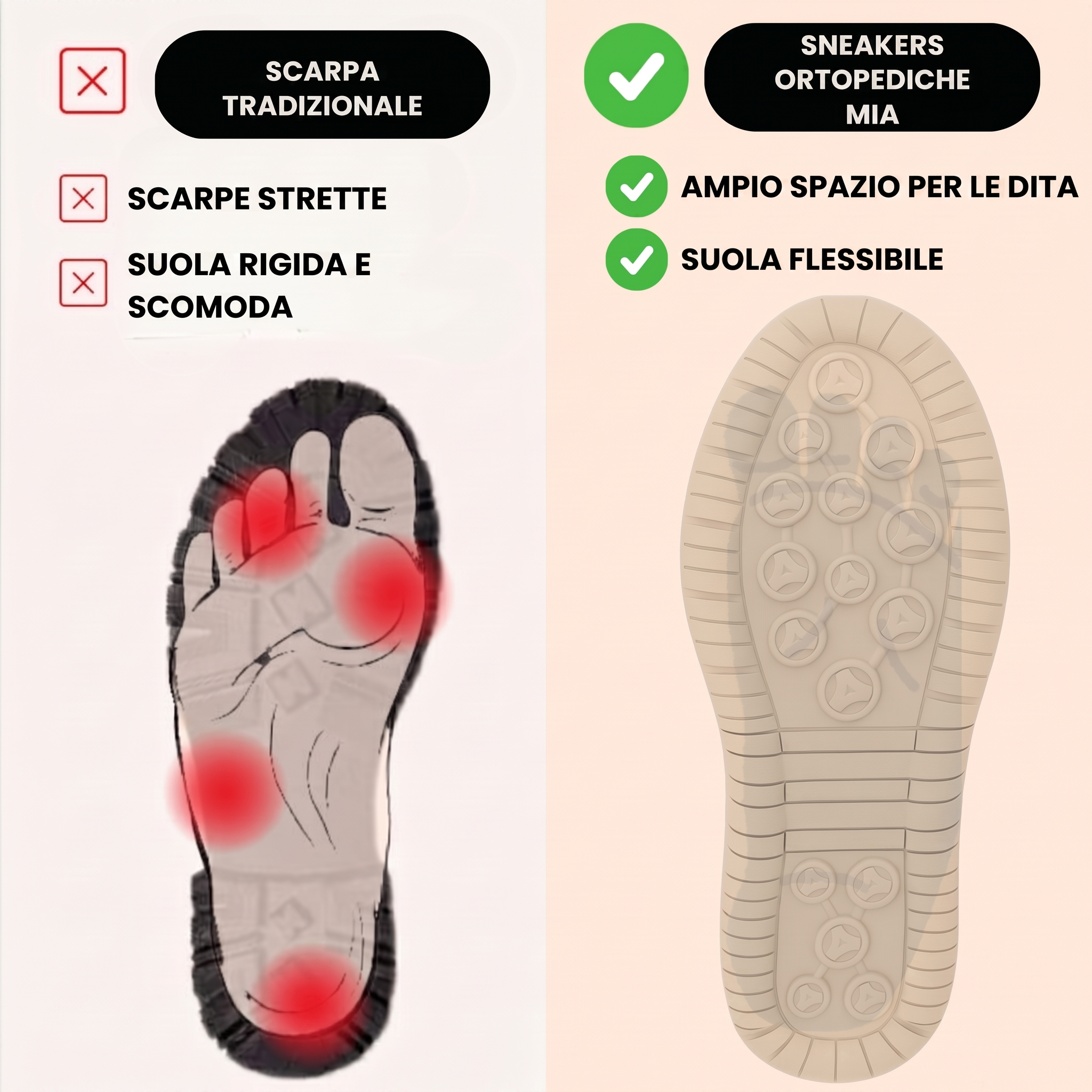 Mia | Sneakers Ortopediche Comode E Senza Dolore