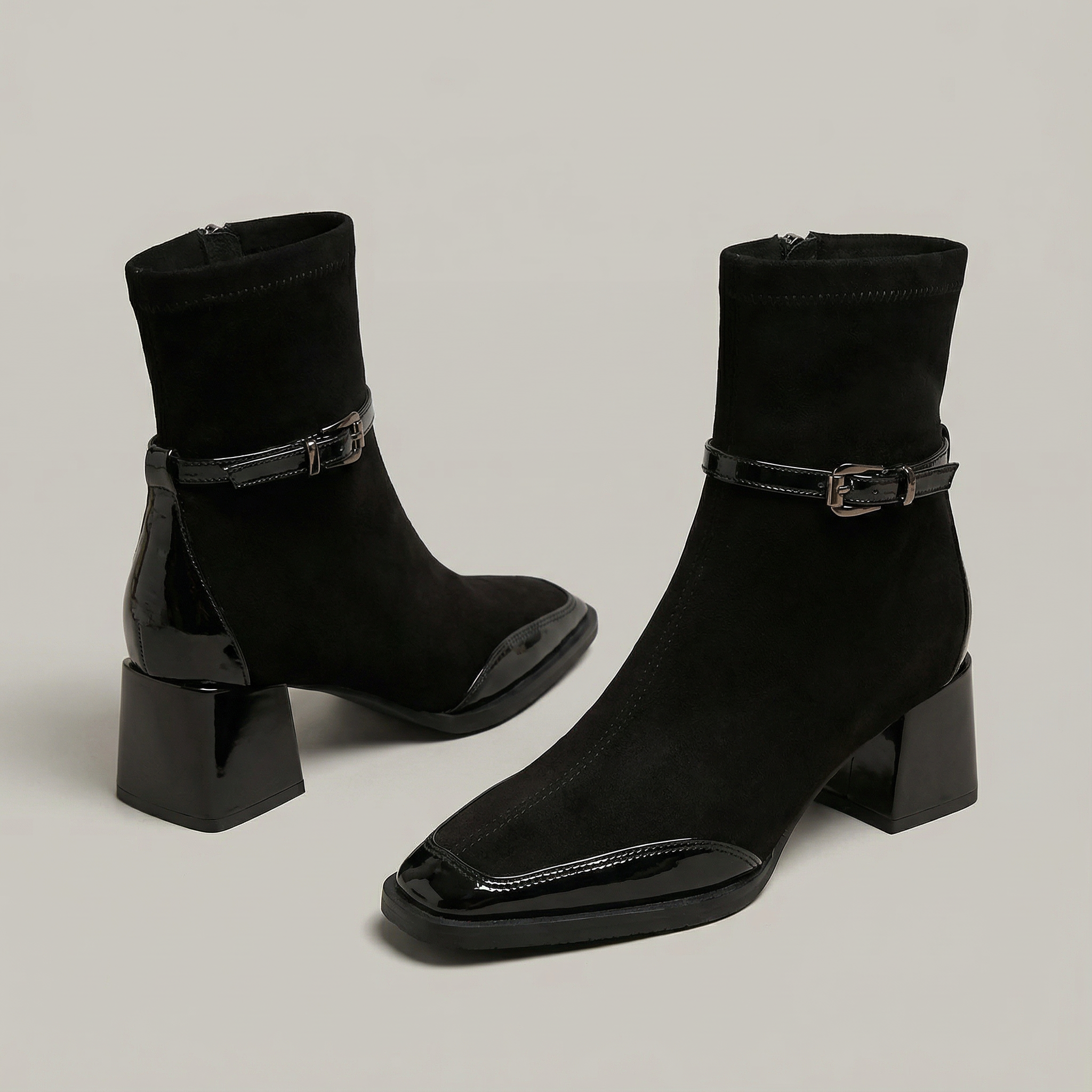 Romany | Stivaletti Eleganti in Eco-Suede con Tacco Medio