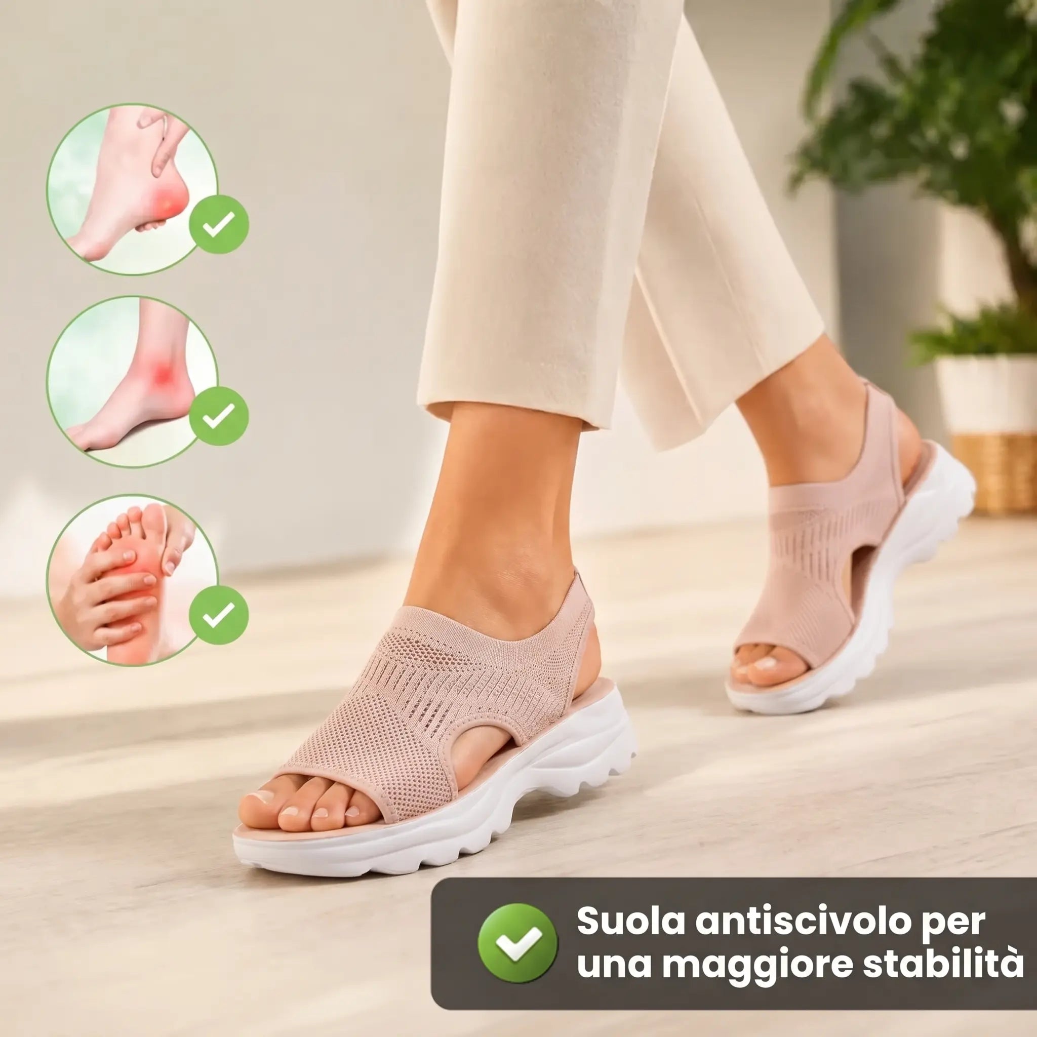 Noara | Sandali Ortopedici Antiscivolo